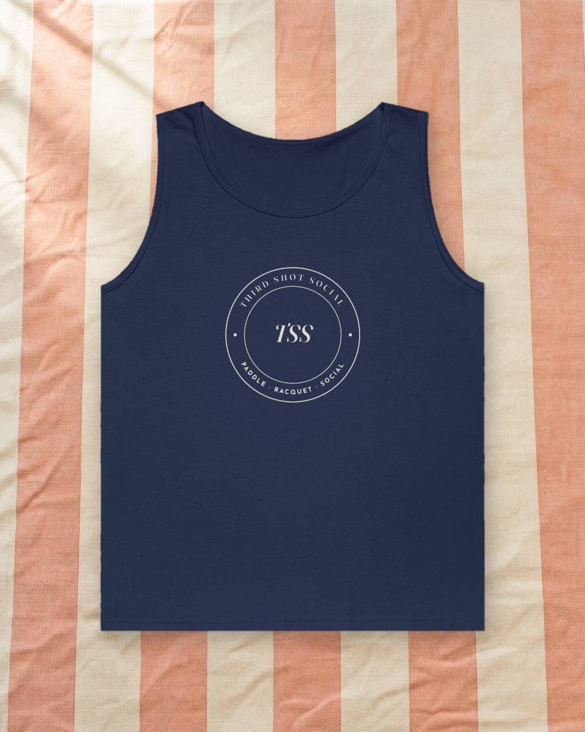 Club Seal Tank in Navy, styled
