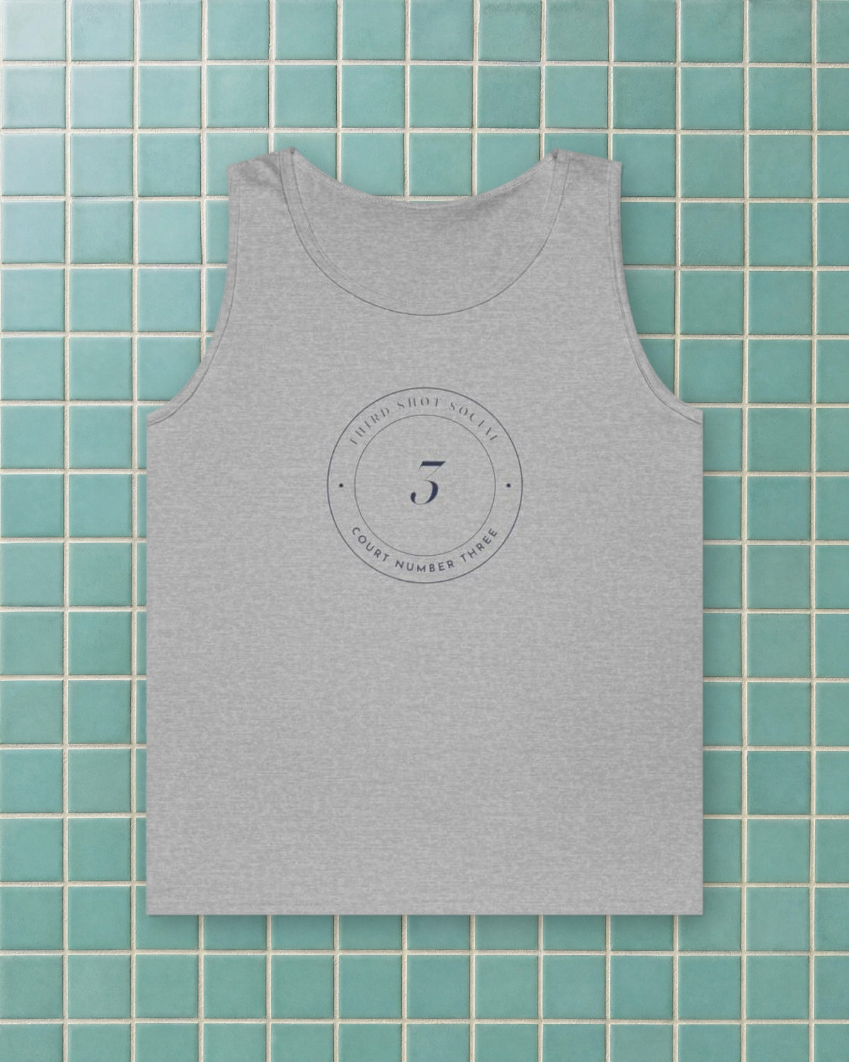 Court Three Seal Tank in Sport Grey, styled