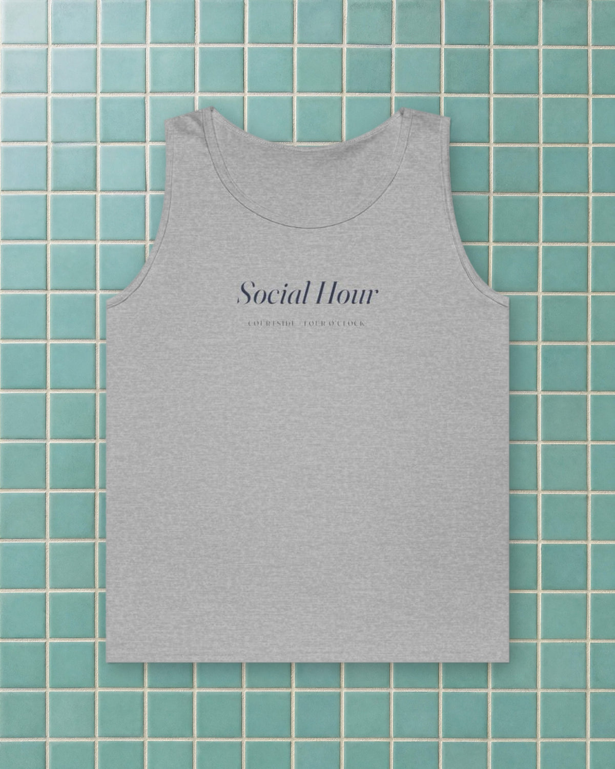 Social Hour Tank in Sport Grey, styled