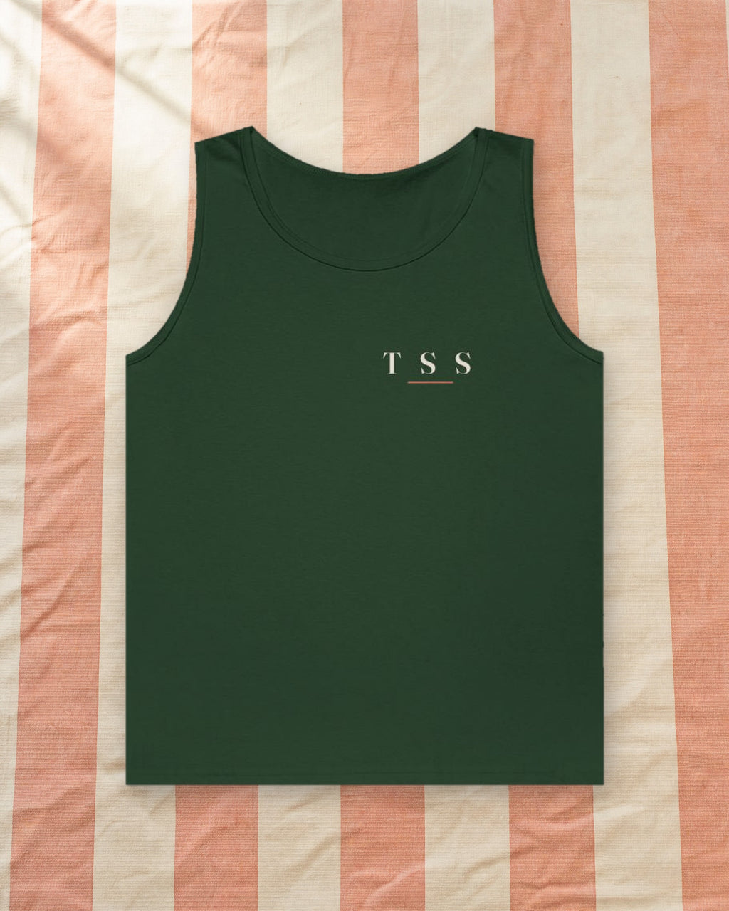 T S S Tank in Forest Green, styled