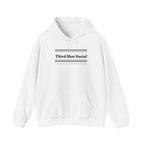 Third Shot Social Stripe Hoodie in White, front view