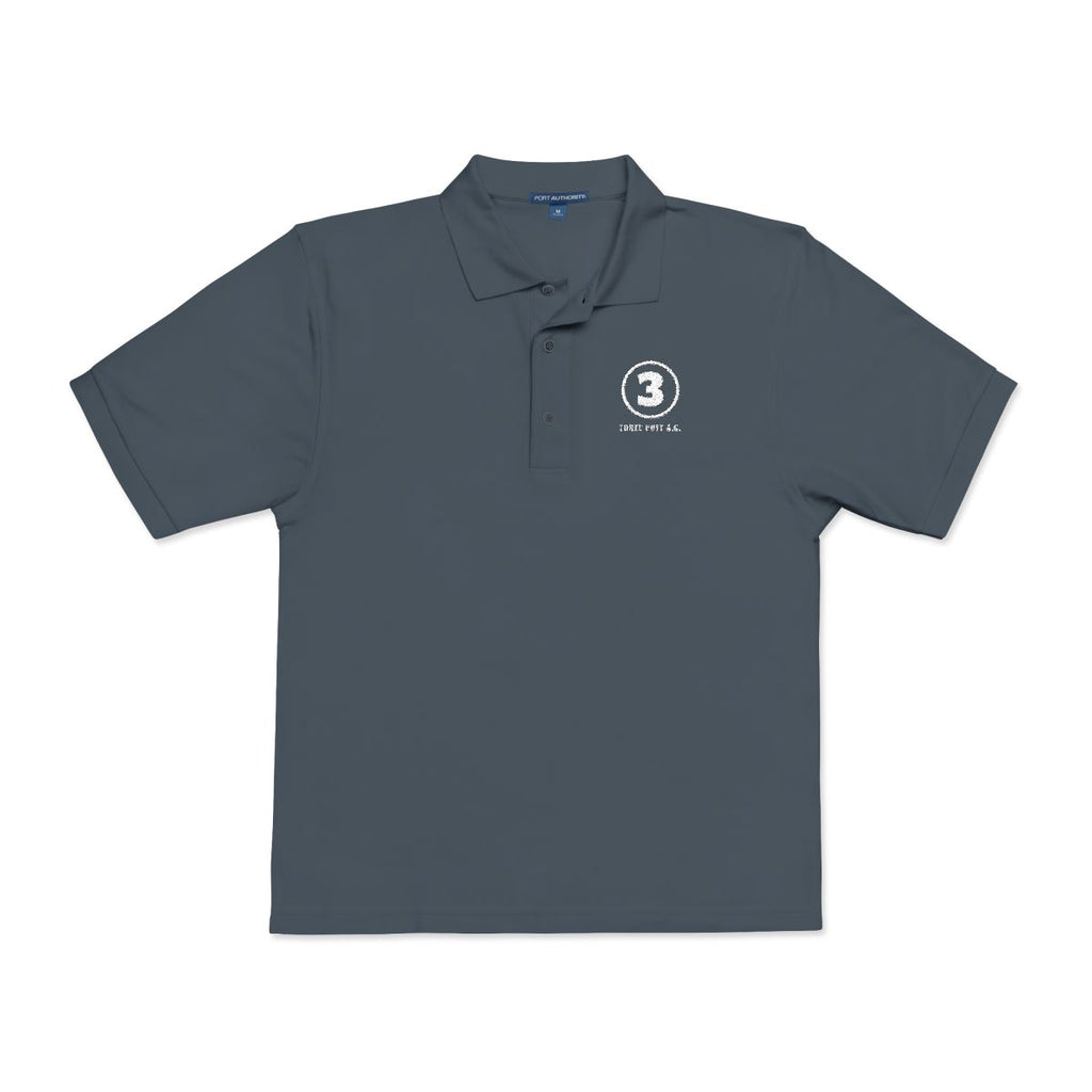 Three Putt A.C. Polo in Steel Grey, front view