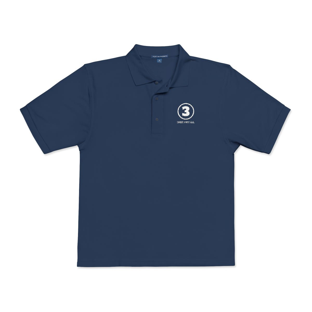 Three Putt A.C. Polo in Navy, front view
