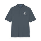Three Putt A.C. Polo in Steel Grey, embroidery close-up