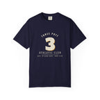 Three Putt Athletic Club Tee in True Navy, front view