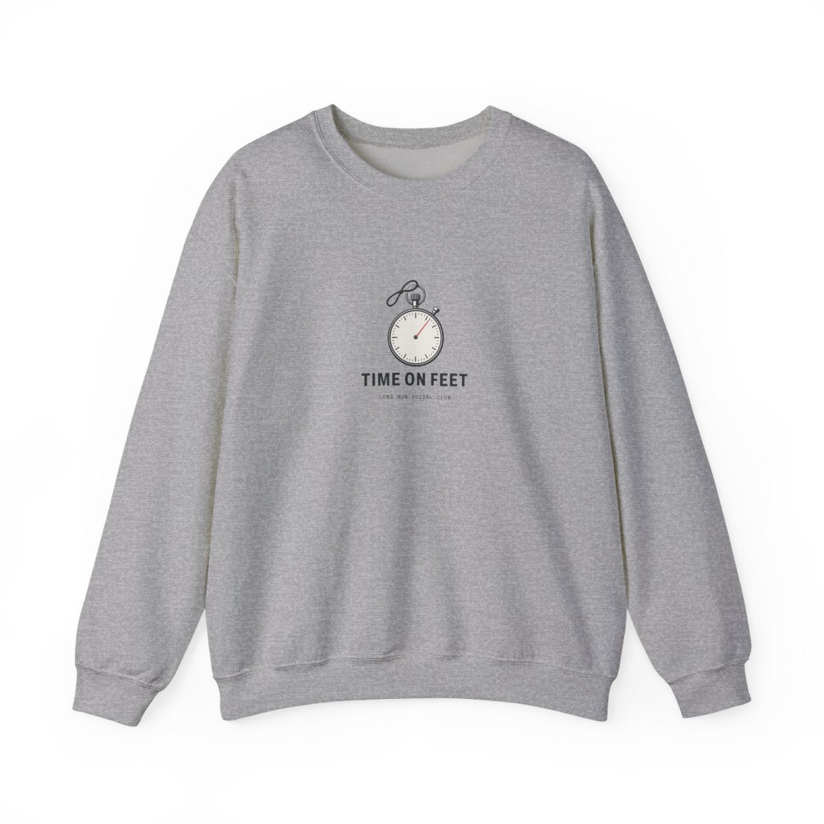 Time on Feet Crewneck in Sport Grey, front view