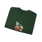 Tomato Plate Crewneck in Forest Green, folded
