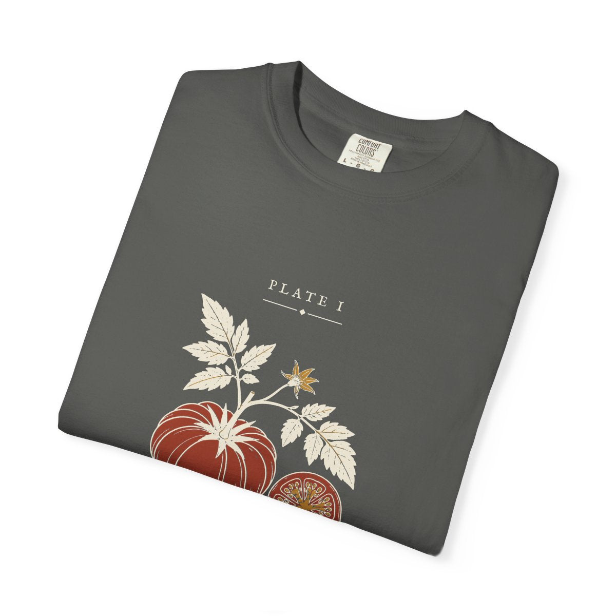 Tomato Plate Tee in Pepper, folded