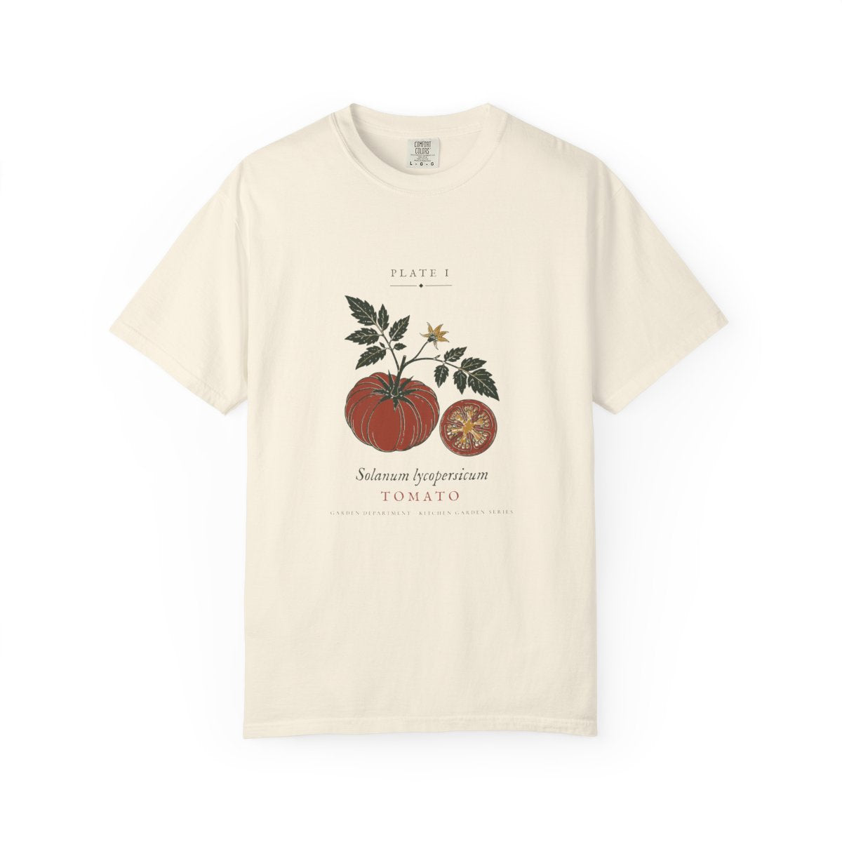 Tomato Plate Tee in Ivory, front view