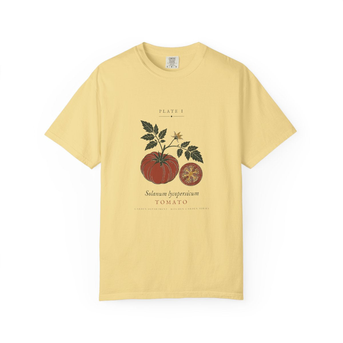 Tomato Plate Tee in Butter, front view