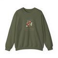 Tomato Society Crewneck in Military Green, front view