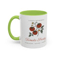 Tomato Society Mug in Light Green, left side