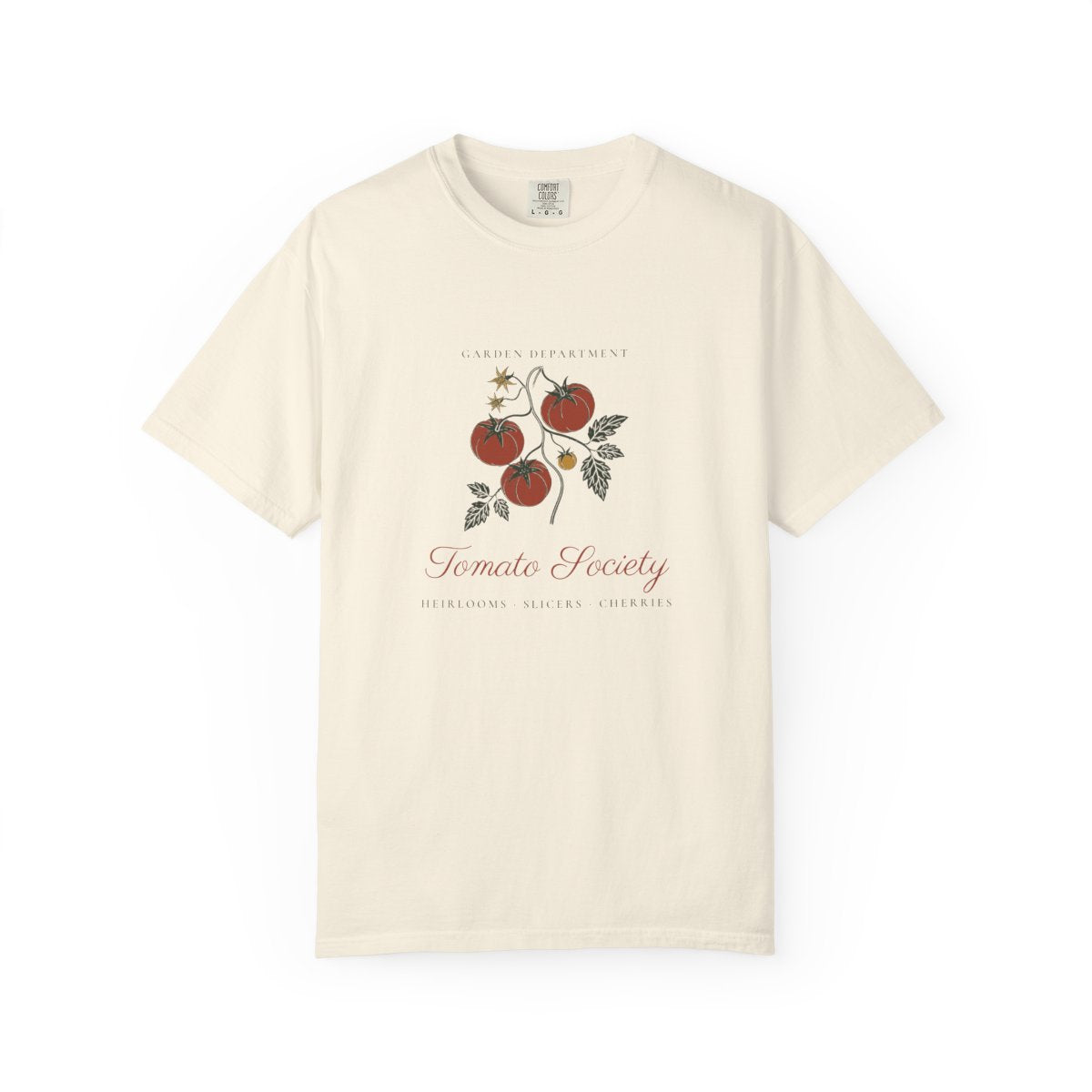 Tomato Society Tee in Ivory, front view