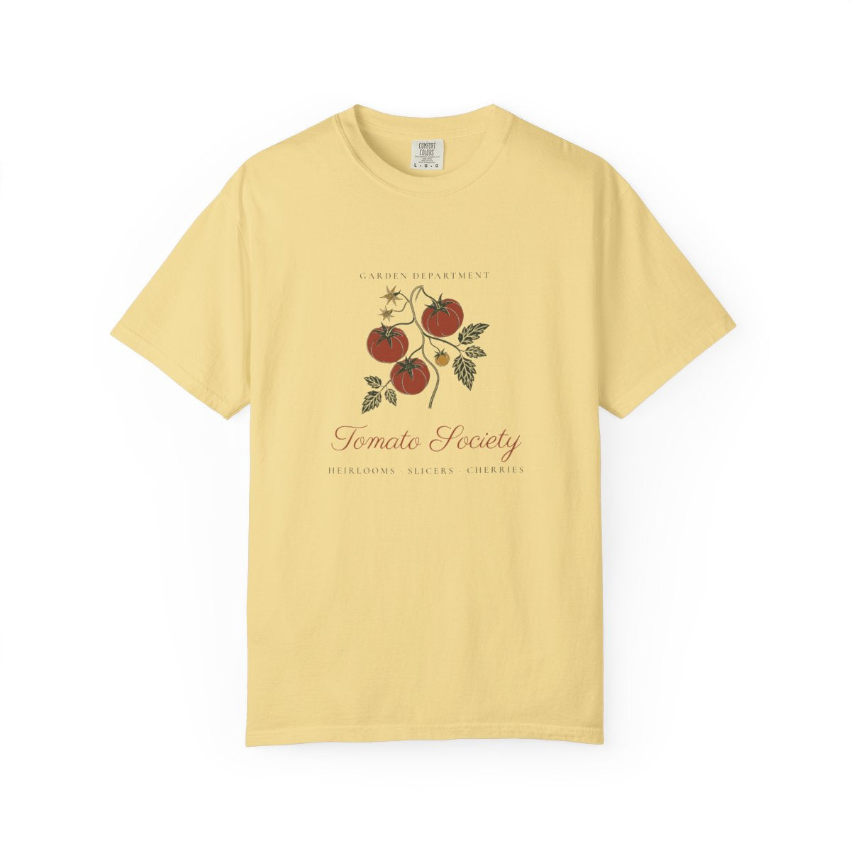 Tomato Society Tee in Butter, front view