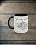 Alpine Lake Mug in Black, styled