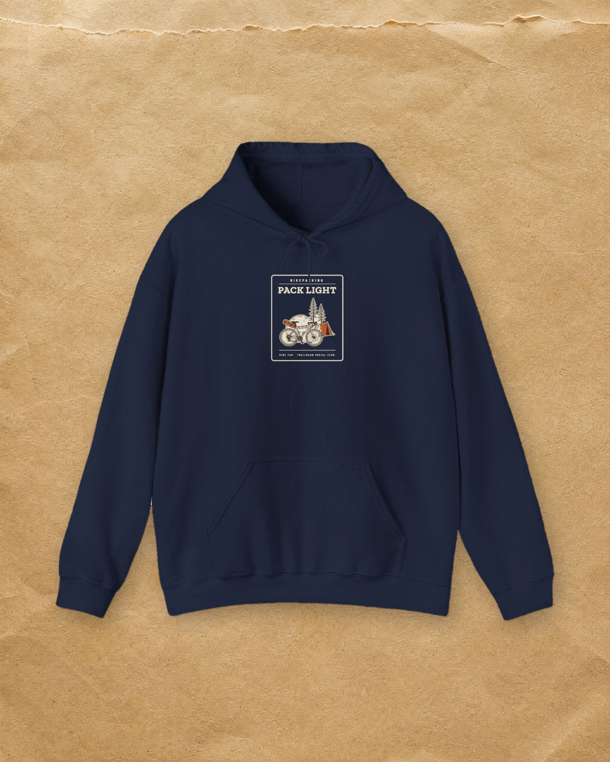 Pack Light Hoodie in Navy, styled
