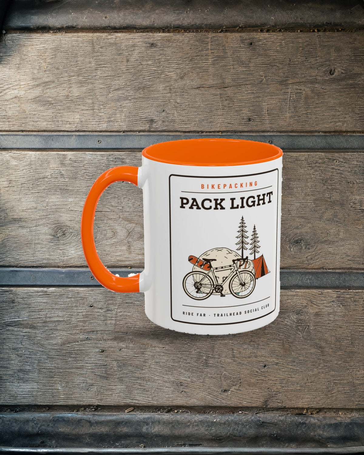 Pack Light Mug in Orange, styled