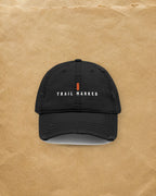 Trail Marked Dad Hat in Black, styled