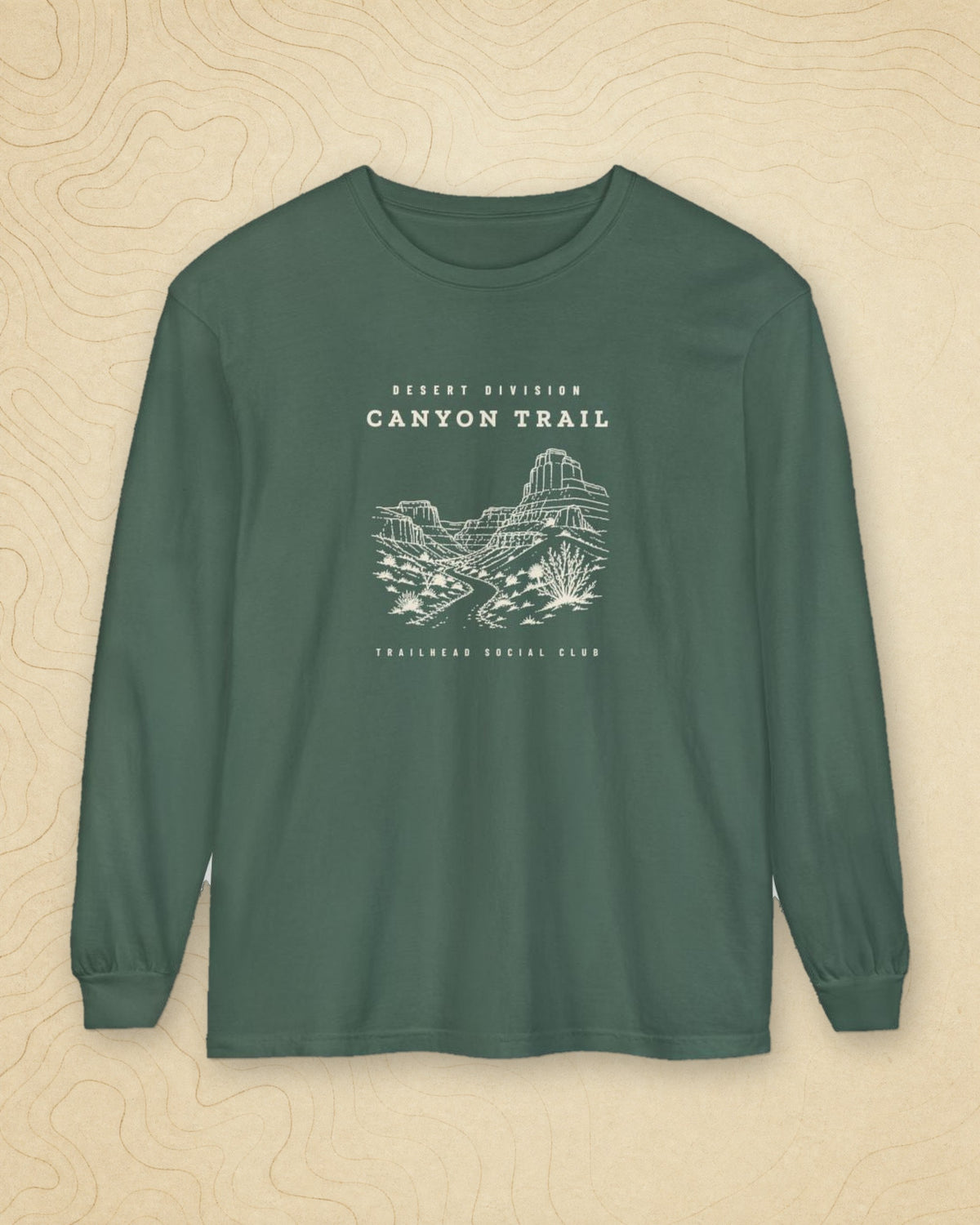 Canyon Trail Long Sleeve Tee in Blue Spruce, styled