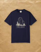 The Crag Tee in True Navy, styled