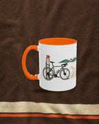 Dirt Before Desk Mug in Orange, styled