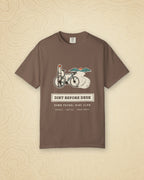 Dirt Before Desk Tee in Espresso, styled