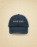 Good Dirt Dad Hat in Dark Navy, styled