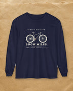 Winter Division Long Sleeve Tee in True Navy, styled