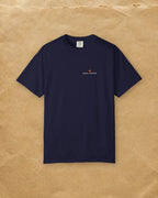 Gravel Division Pocket Tee in True Navy, styled