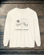 County Road Long Sleeve Tee in Ivory, styled
