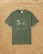 County Road Tee in Sage, styled