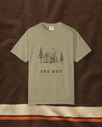 Mountain Hut Tee in Khaki, styled