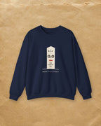 Mile Zero Crewneck in Navy, styled