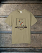 Trailside Repair Society Tee in Khaki, styled