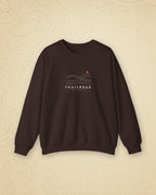 Ridgeline Crewneck in Dark Chocolate, styled