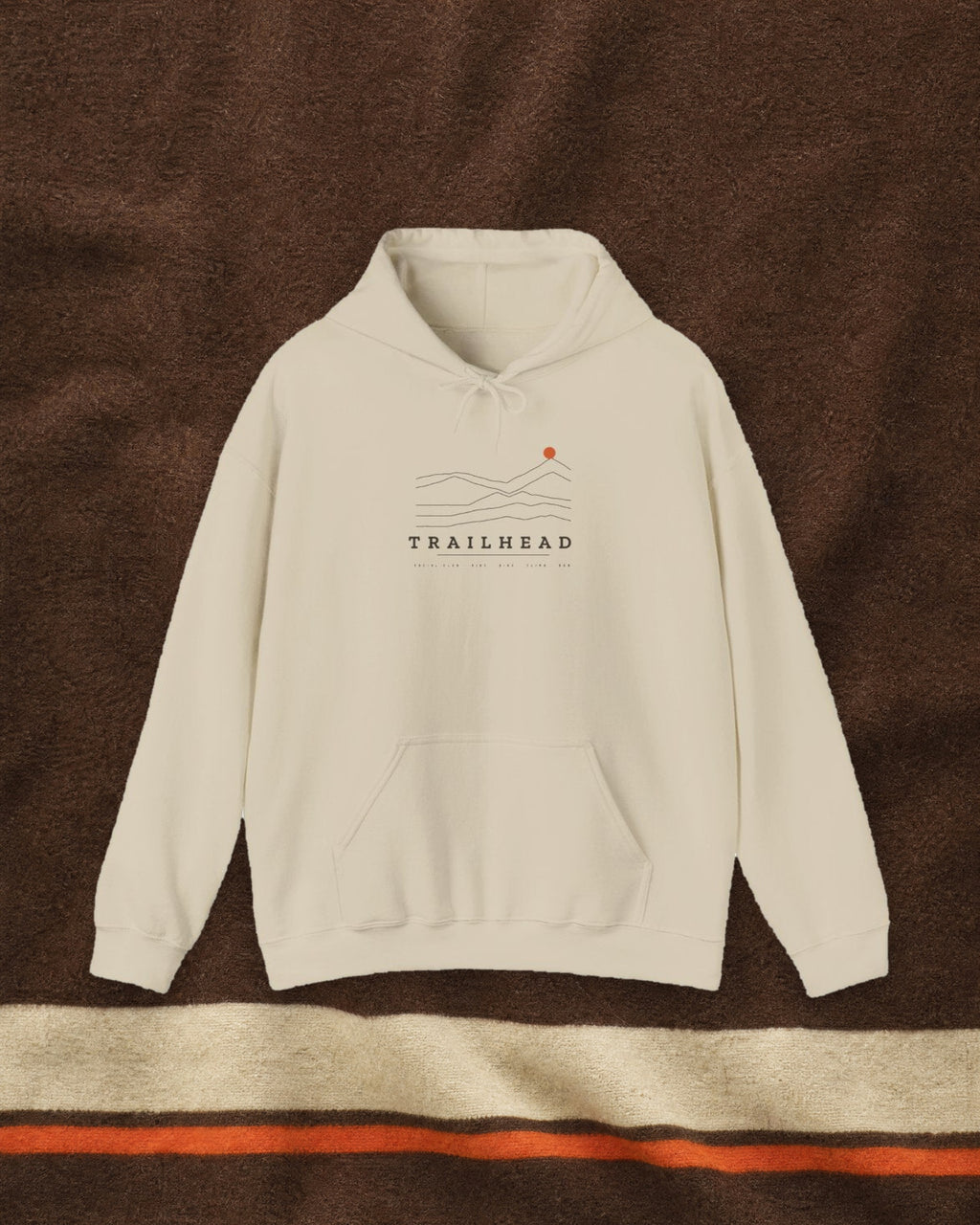 Ridgeline Hoodie in Sand, styled