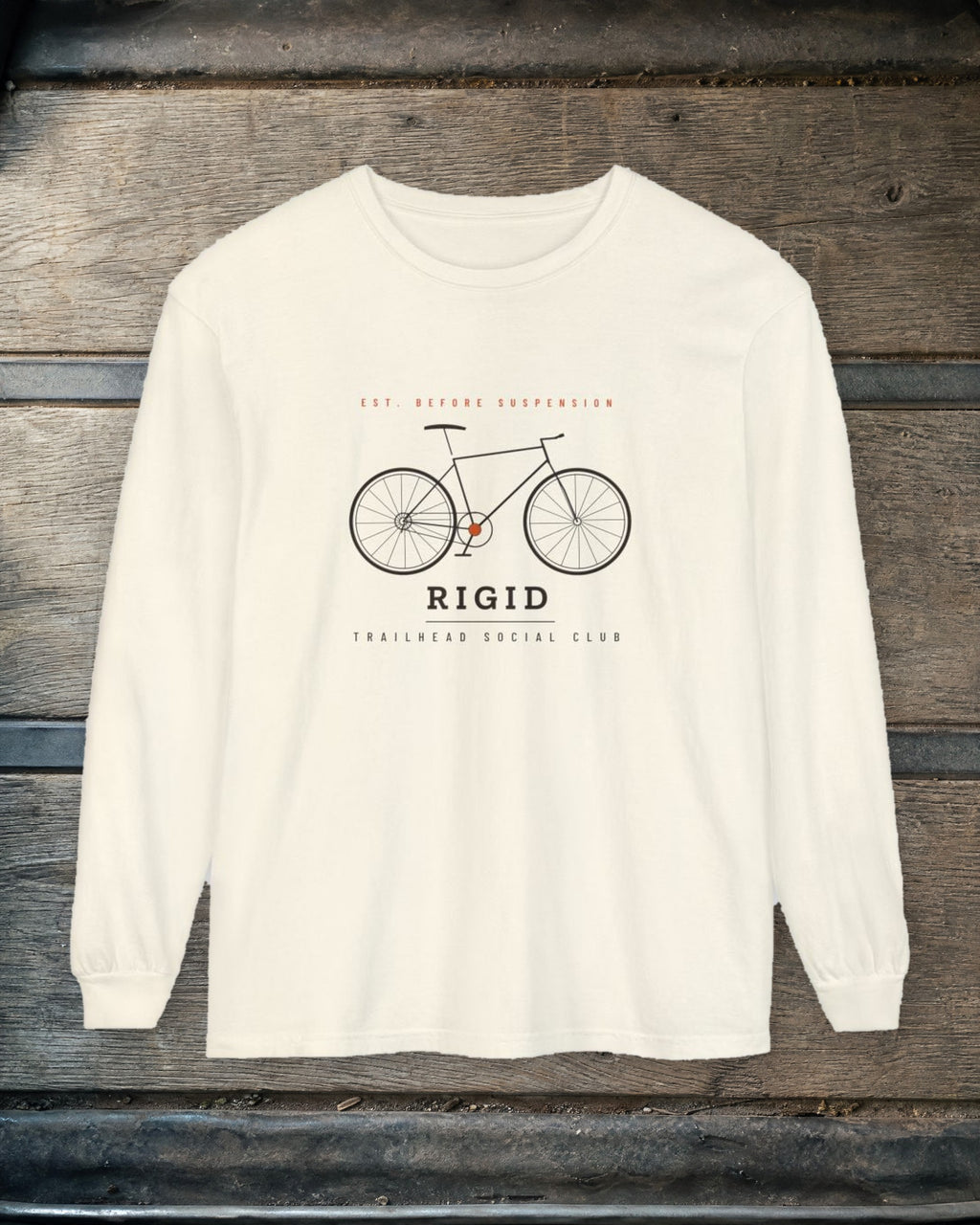Rigid Long Sleeve Tee in Ivory, styled