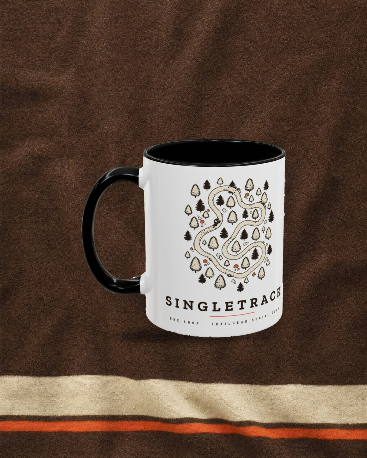 Singletrack Mug in Black, styled
