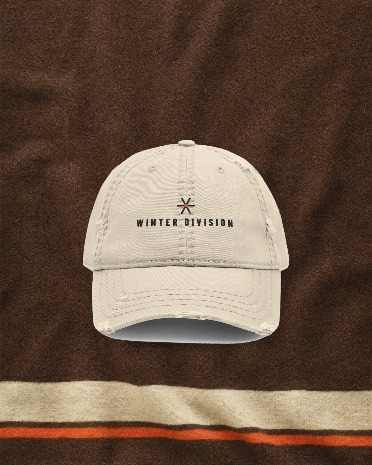 Winter Division Dad Hat in Khaki, styled
