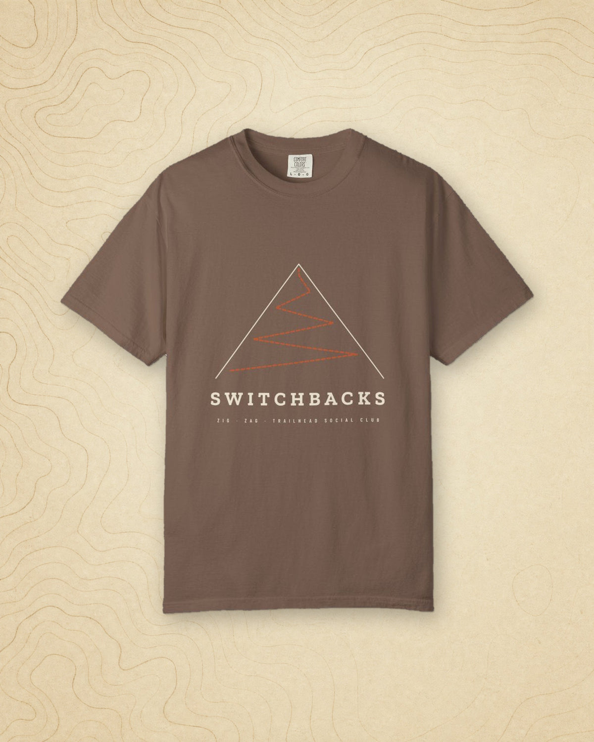 Switchbacks Tee in Espresso, styled