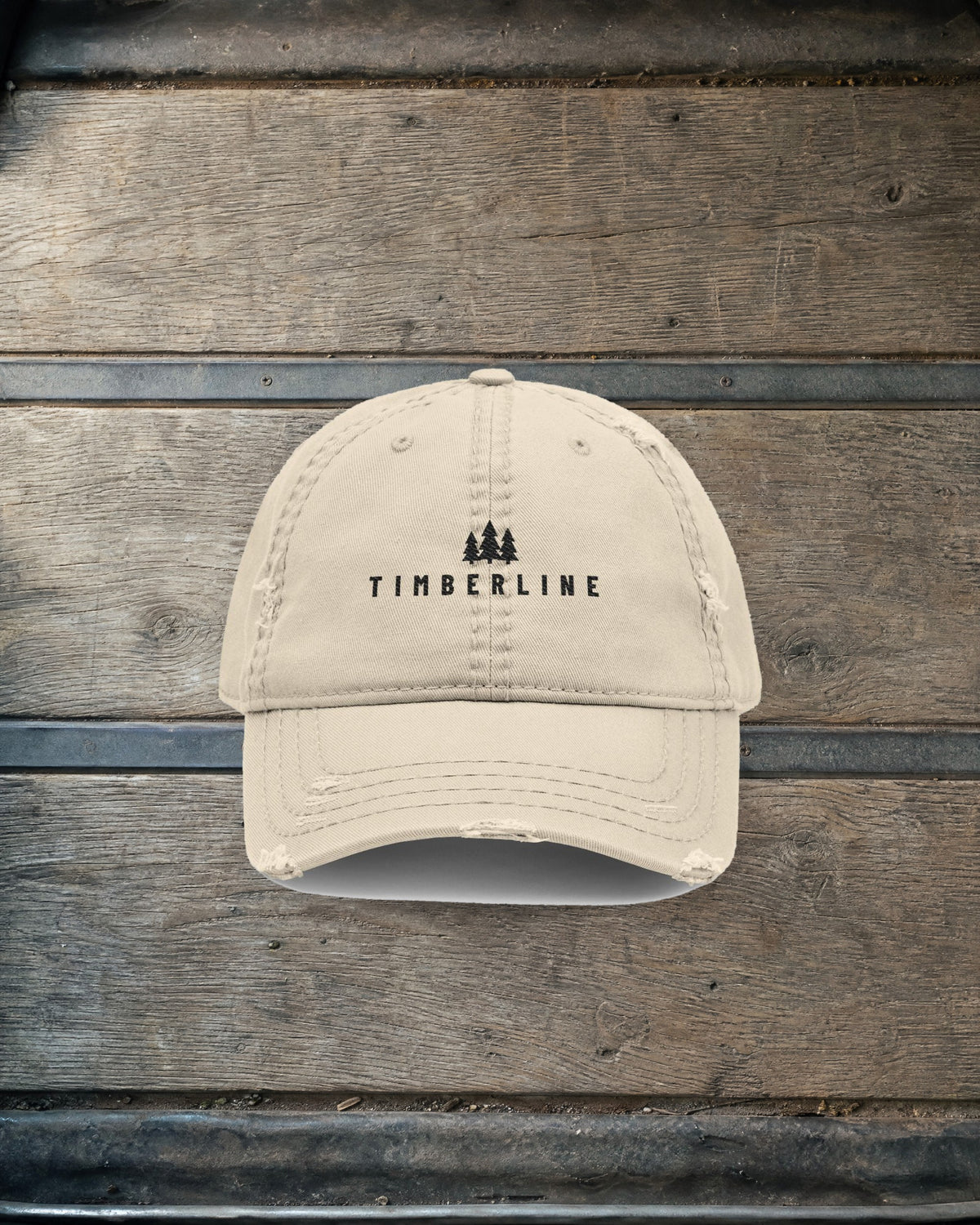 Timberline Dad Hat in Khaki, styled