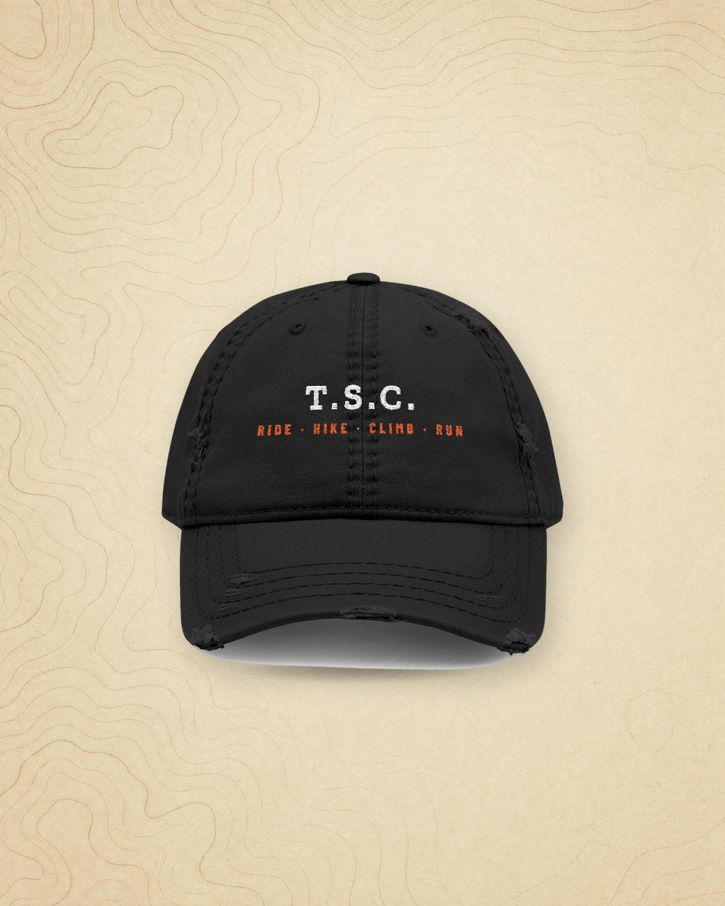 T.S.C. Dad Hat in Black, styled