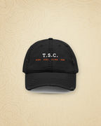 T.S.C. Dad Hat in Black, styled