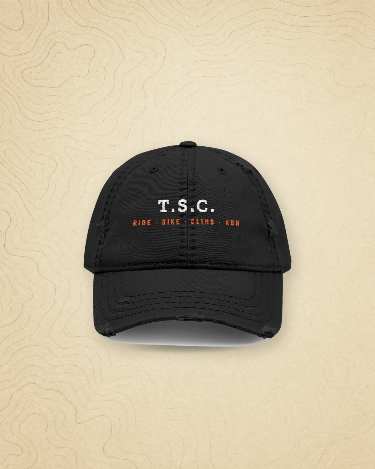 T.S.C. Dad Hat in Black, styled