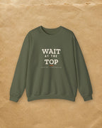 Wait at the Top Crewneck in Military Green, styled