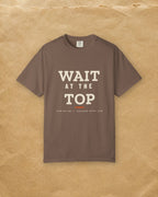 Wait at the Top Tee in Espresso, styled