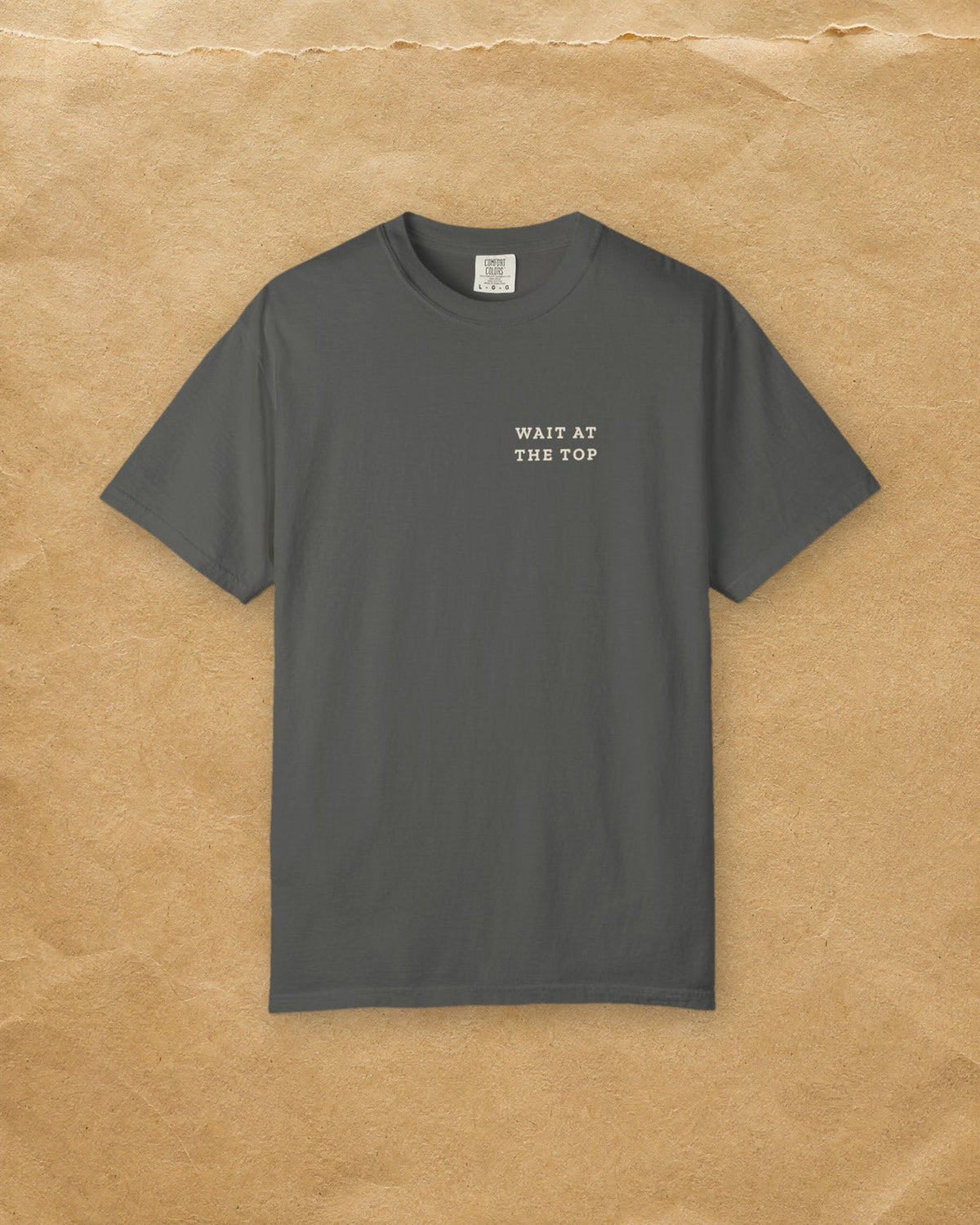 Wait at the Top Pocket Tee in Pepper, styled