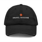 Gravel Division Dad Hat in Black, front view
