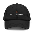 Trail Marked Dad Hat in Black, front view