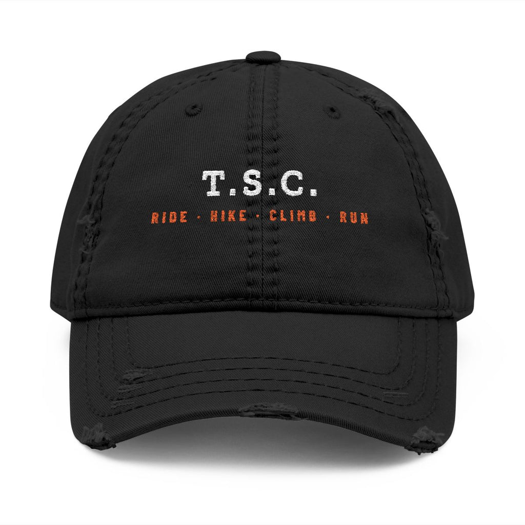 T.S.C. Dad Hat in Black, front view